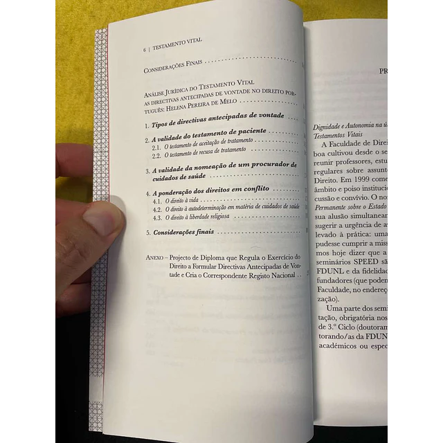 Rui Nunes, Helena Pereira de Melo - Testamento vital