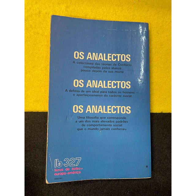 Confúcio - Os analectos. Nº 327. LIVRO DE BOLSO