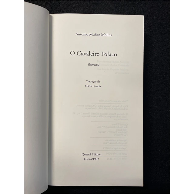 Antonio Muñoz Molina - O Cavaleiro Polaco