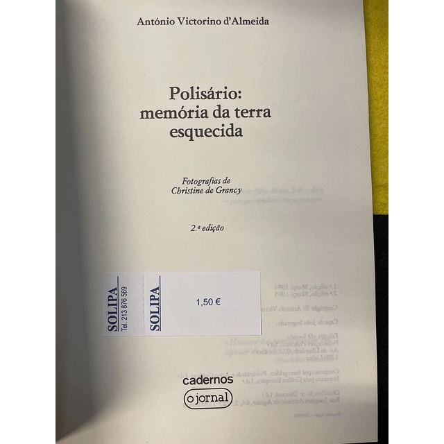 António Victorino D' Almeida - Memória da terra esquecida