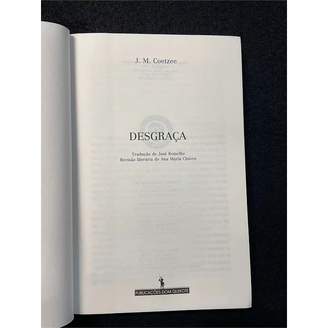 J. M. Coetzee - Desgraça