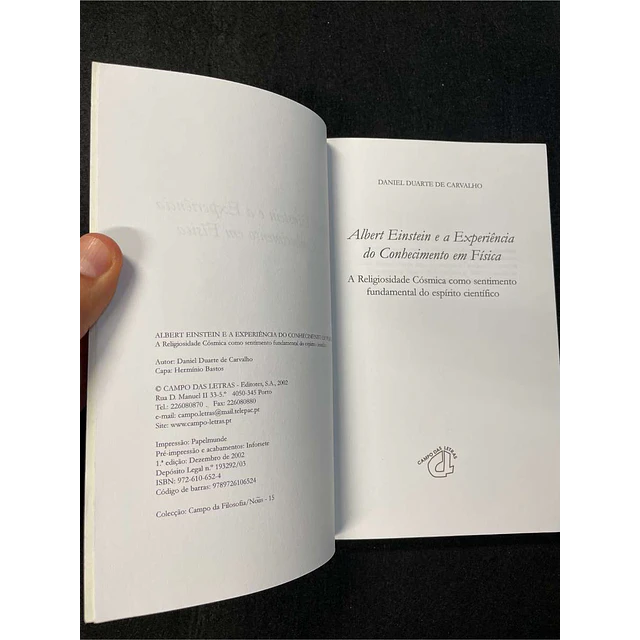 Daniel Duarte de Carvalho - Albert Einstein e a experiência do conhecimento em física