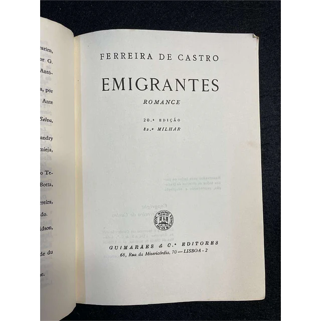 Ferreira de Castro - Emigrantes