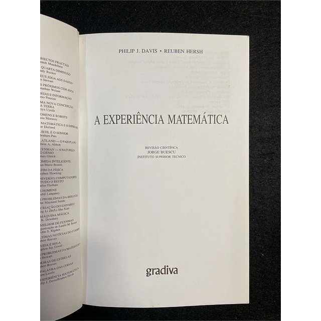 Philip J. Davis, Reuben Hersh - A experiência matemática 