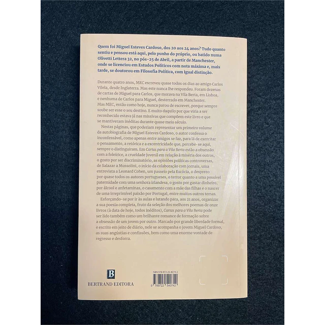 Miguel Esteves Cardoso - Cartas para a Vila Berta