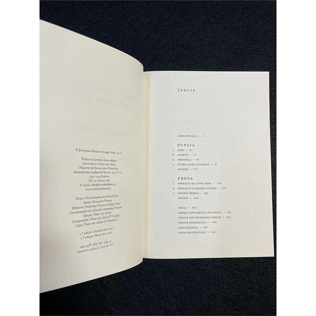 Fernando Pessoa - Obras completas de Ricardo Reis