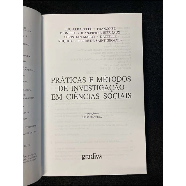Digneffe, Hiernaux, Ruquoy, Saint-Georges - Práticas e métodos de investigação em Ciências Sociais