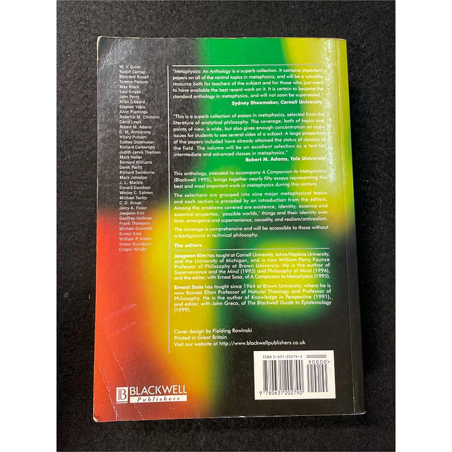Kim & Sosa - Metaphysics: An anthology