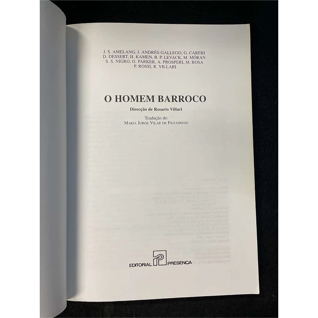 Rosario Villari - O homem barroco