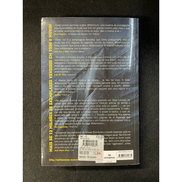 Stieg Larsson - A rainha no palácio das correntes de ar, Vol. 3