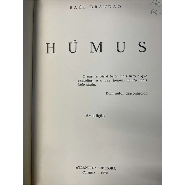 Raúl Brandão - Húmus