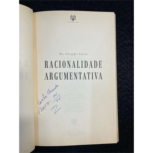 Rui Alexandre Grácio - Racionalidade argumentativa