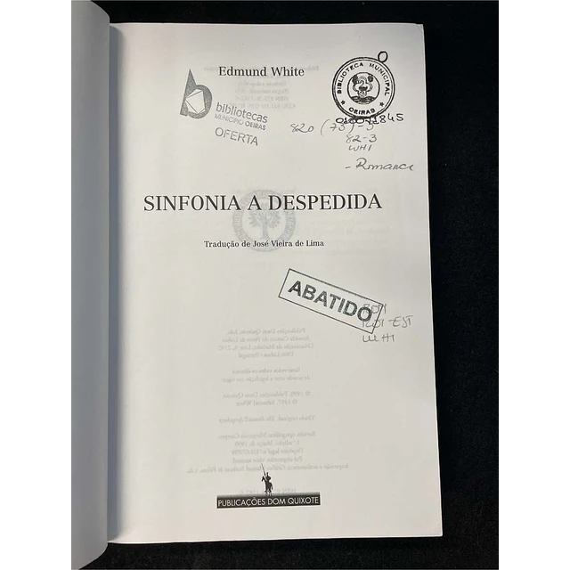 Edmund White - Sinfonia: A despedida. Nº 210