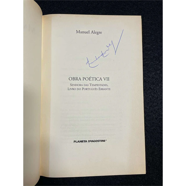 Manuel Alegre - Obra poética VII