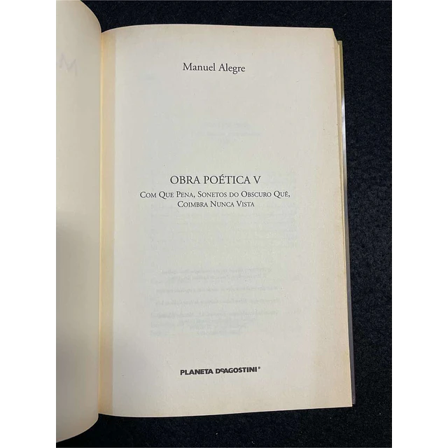 Manuel Alegre - Obra poética V