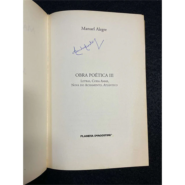 Manuel Alegre - Obra poética III