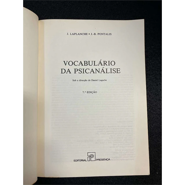 Jean Laplanche, J. B. Pontalis - Vocabulário da psicanálise
