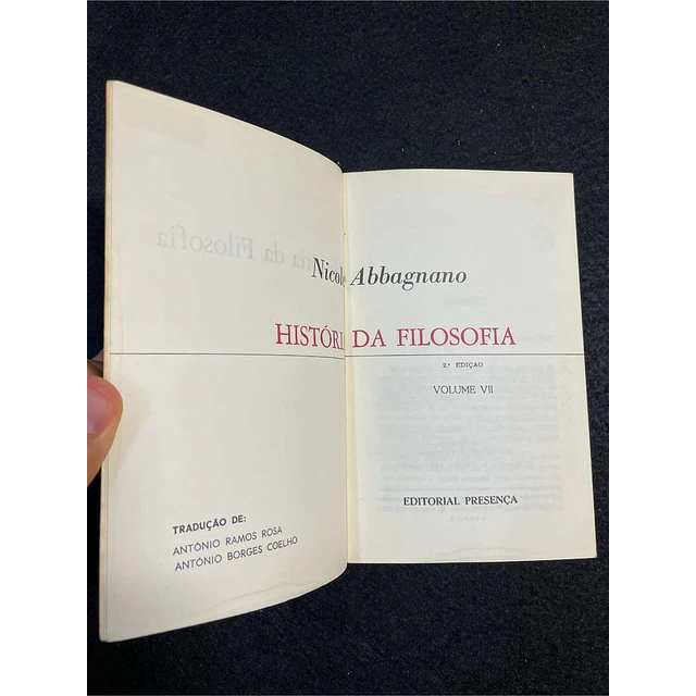 Nicola Abbagnano - História da filosofia, volume VII