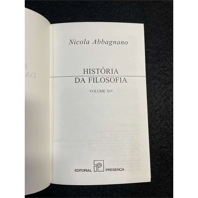 Nicola Abbagnano - História da filosofia, volume XIV 