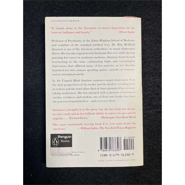 Kay Redfield Jamison - An unquiet mind: A Memoir of Moods and Madness