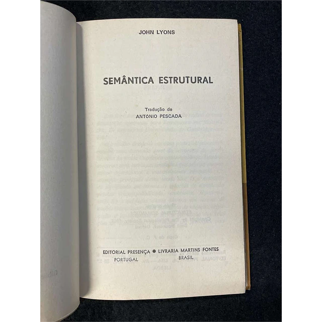 John Lyons - Semântica Estrutural 