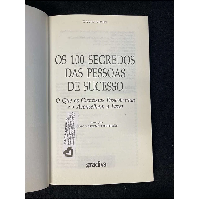 David Niven - Os 100 segredos das pessoas de sucesso