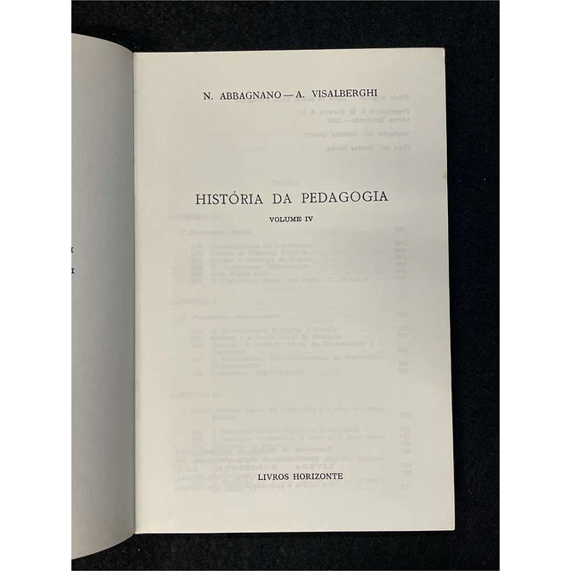 N. Abbagnano, A. Visalberghi - História da pedagogia. Volume IV