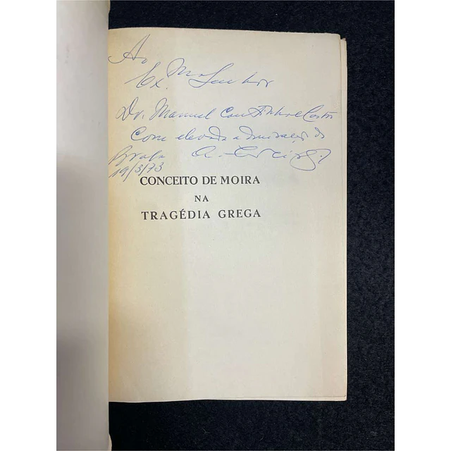 António Freire, S. J. - Conceito de Moira na tragédia grega