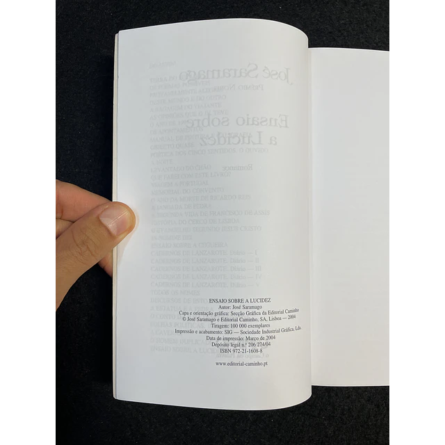 José Saramago - Ensaio sobre a lucidez 