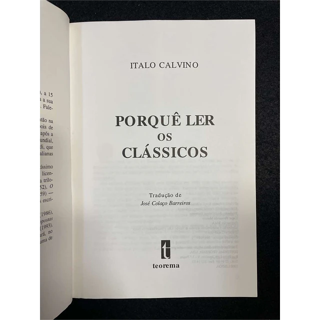 Italo Calvino - Porquê ler os clássicos?