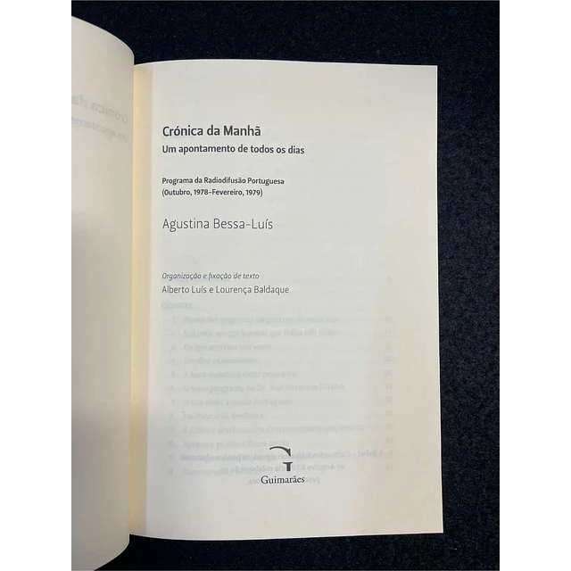 Agustina Bessa-Luís - Crónica da manhã