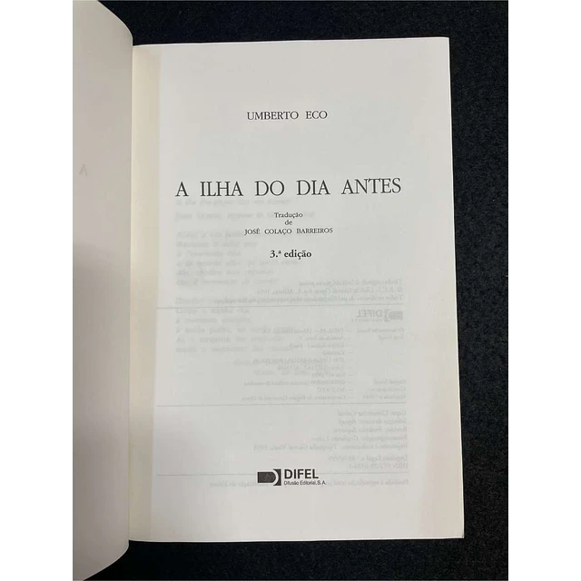 Umberto Eco - A ilha do dia antes 