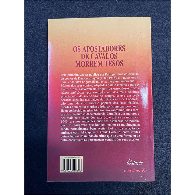 Damon Runyon - Os apostadores de cavalos morrem tesos