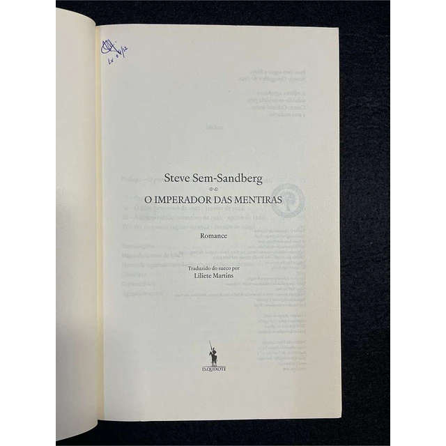 Steve Sem-Sandberg - O imperador das mentiras