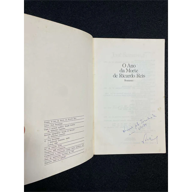 José Saramago - O ano da morte de Ricardo Reis