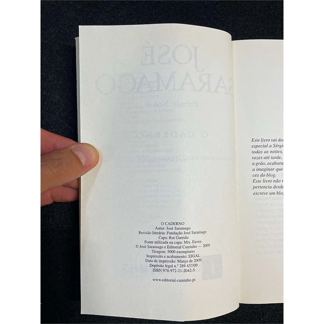 José Saramago - O caderno