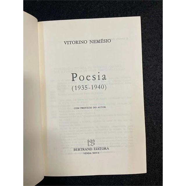 Vitorino Nemésio - Poesia 1935/1940