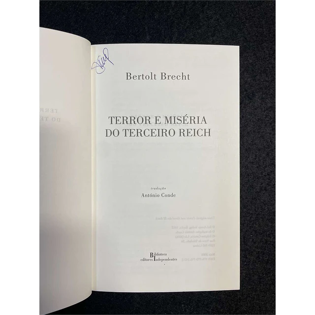 Bertolt Brecht - Terror e miséria do terceiro Reich