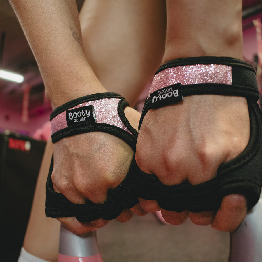 Guantes para pesas para Mujeres Rosa GlitterFit - Protección y Estilo 4