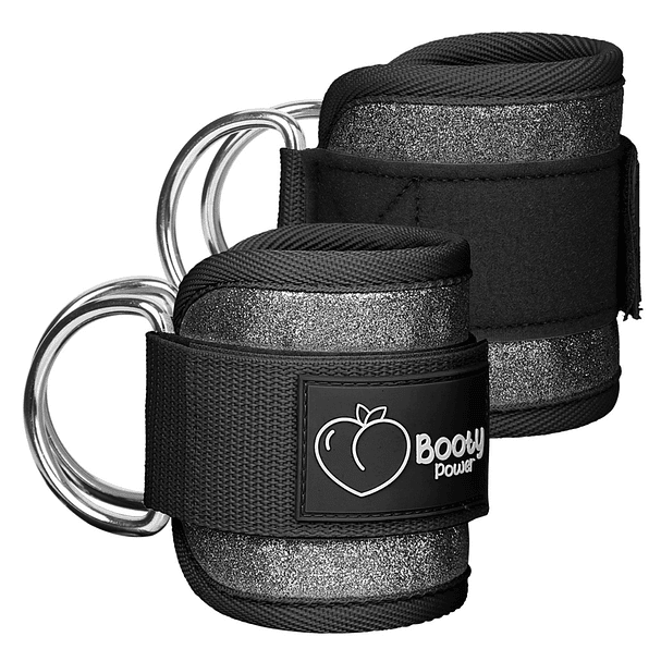 Pack Esencial GlitterFit │Guantes, Tobilleras y Straps Glitter Negro  6