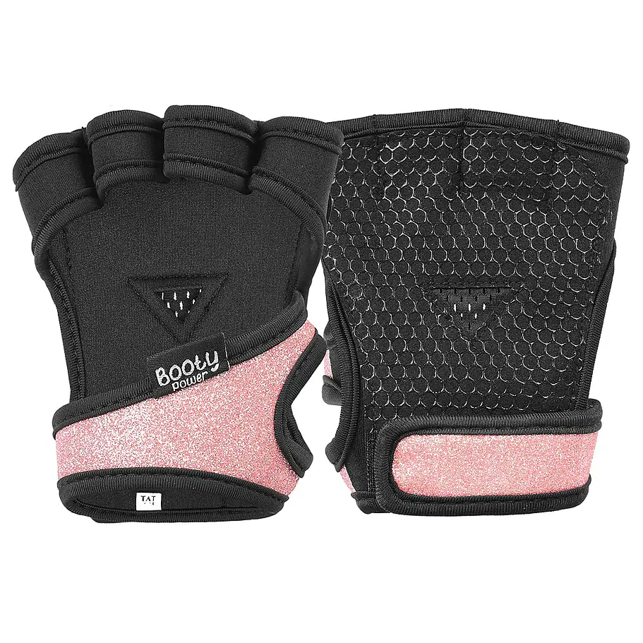 Guantes para pesas para Mujeres Rosa GlitterFit - Protección y Estilo 1