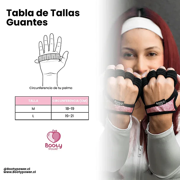 Guantes para pesas para Mujeres Rosa GlitterFit - Protección y Estilo 2