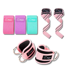 Kit Glúteos — Bandas + Straps + Tobilleras