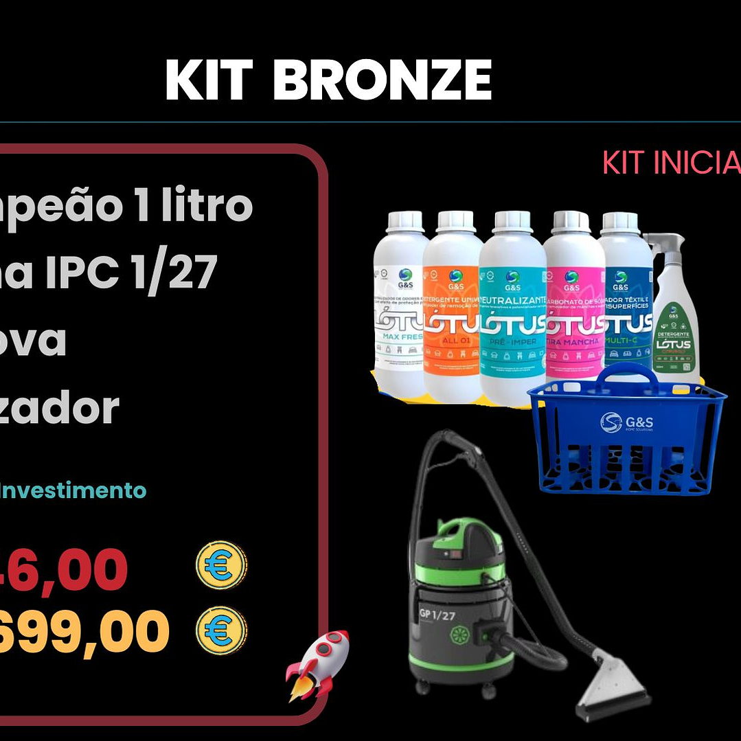 Kit Bronze para iniciar no mercado de Higienização  1
