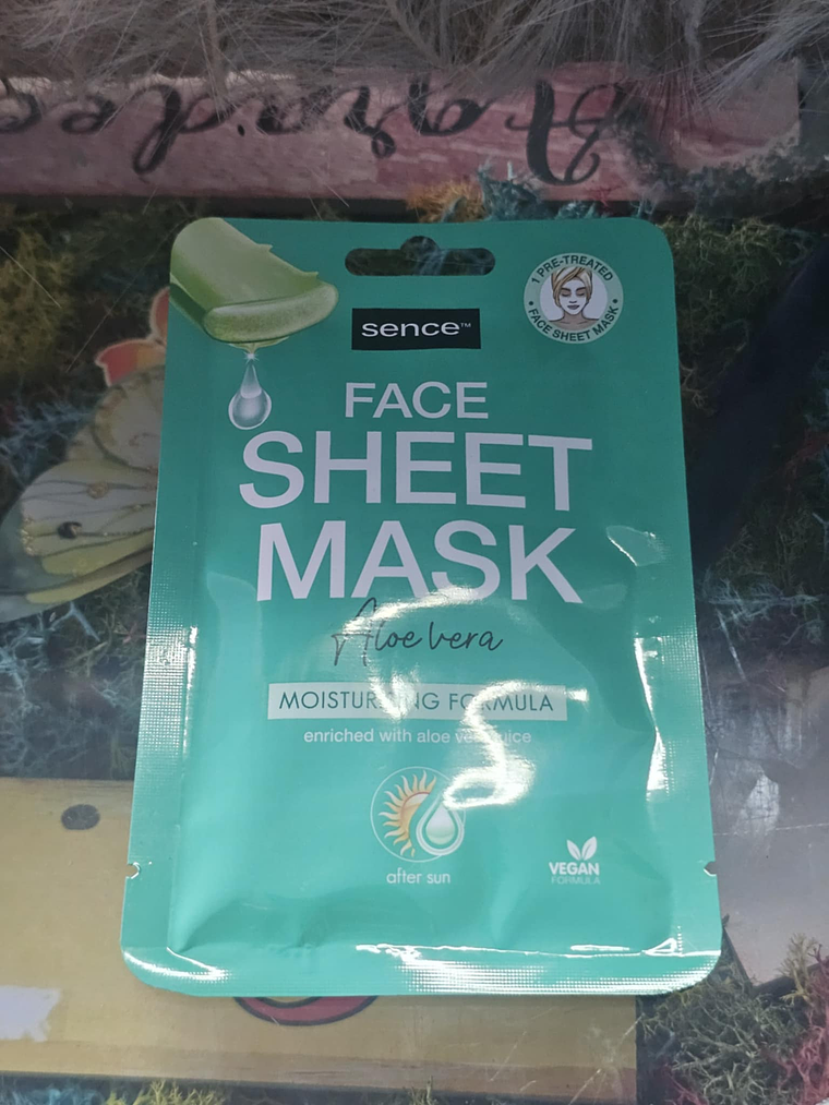 Máscara Facial em Tecido Sence com Aloe Vera – Hidratação e Suavidade para a Pele 1