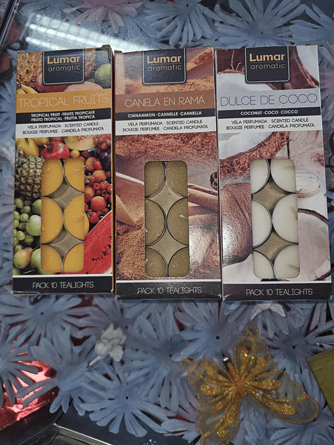 Velas Perfumadas Lumar – Pack 10 Tealights (Vários Aromas)