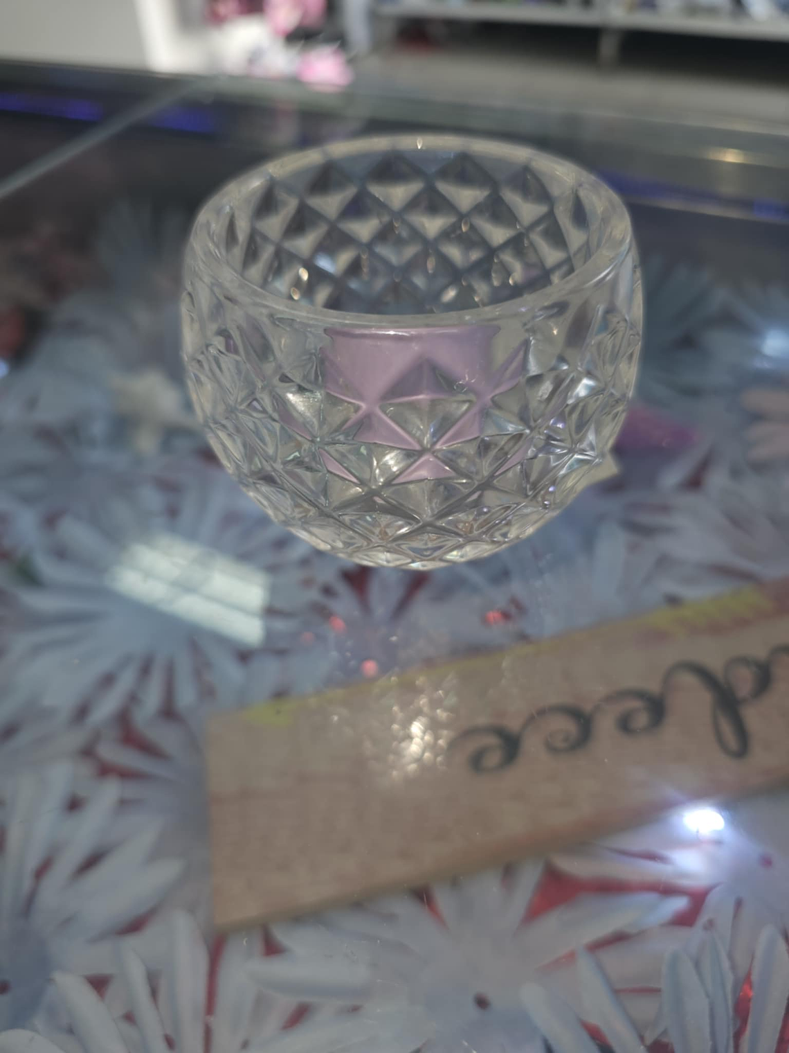 Suporte de Vela em Vidro  2