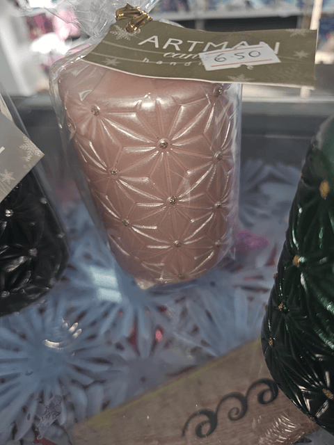 Vela Decorativa Cilíndrica Artesanal