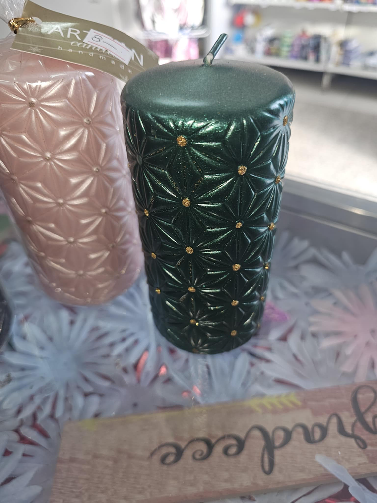 Vela Decorativa Cilíndrica Artesanal 2