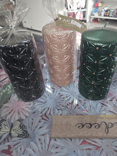 Vela Decorativa Cilíndrica Artesanal